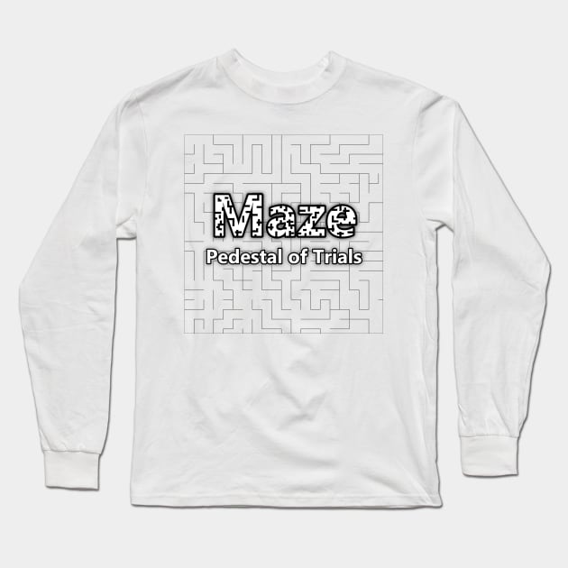 Maze: Pedestal of Trials Logo Tee Long Sleeve T-Shirt by TreeFallStudios